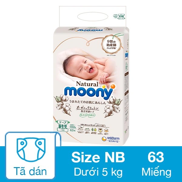 Tã dán Moony Dịu nhẹ size NB 60 + 6 miếng (Dưới 5 kg) - Giao bao bì ngẫu nhiên 43