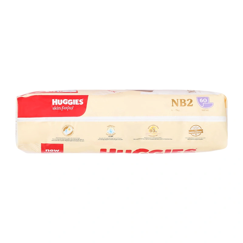 Miếng lót Huggies Skin Perfect size NB2 60 miếng (4 - 7 kg) - Giao bao bì ngẫu nhiên 5