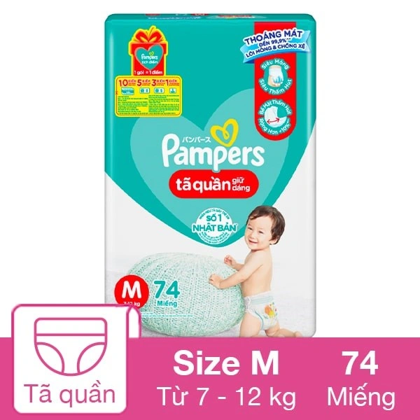 Tã quần Pampers Super Jumbo size L 68 miếng (9 - 14 kg) 7