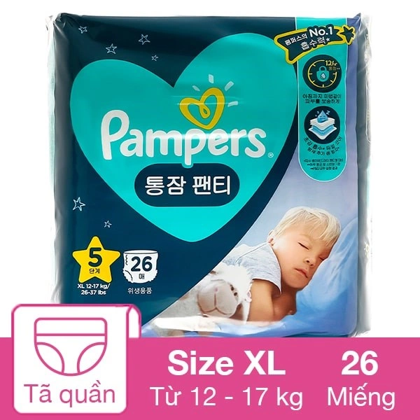 Tã quần ban đêm Pampers ngủ ngon size XXL 22 miếng (15 - 25 kg) 3