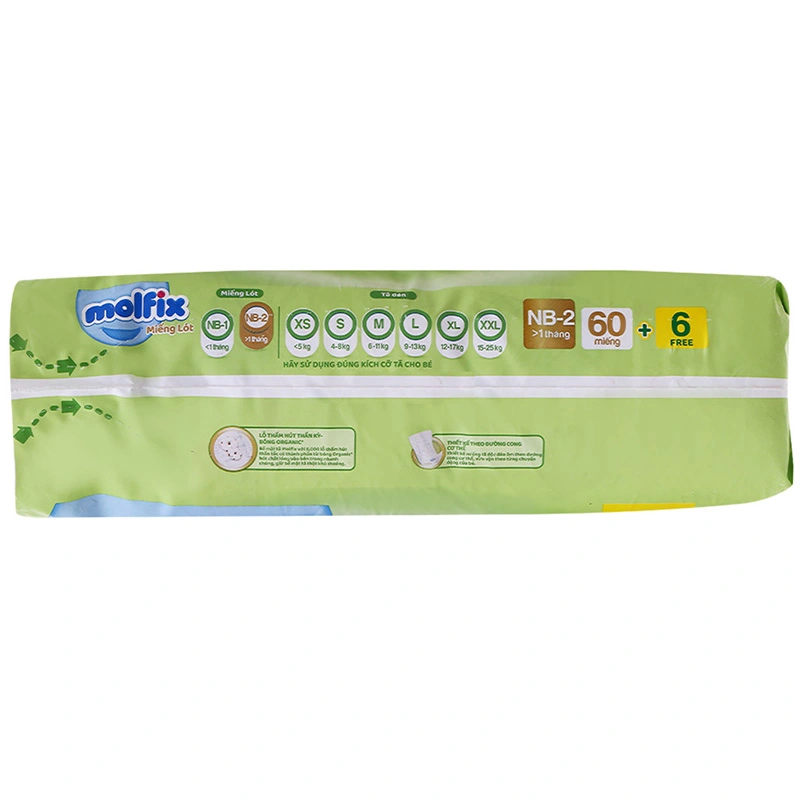 Miếng lót Molfix thiên nhiên size NB2 60 + 6 miếng (Từ 1 tháng) 4