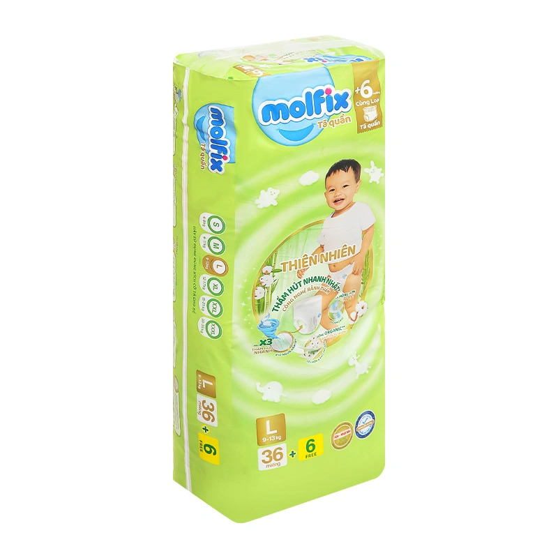 Tã quần Molfix thiên nhiên size XL 32 + 6 miếng (12 - 17 kg) 39