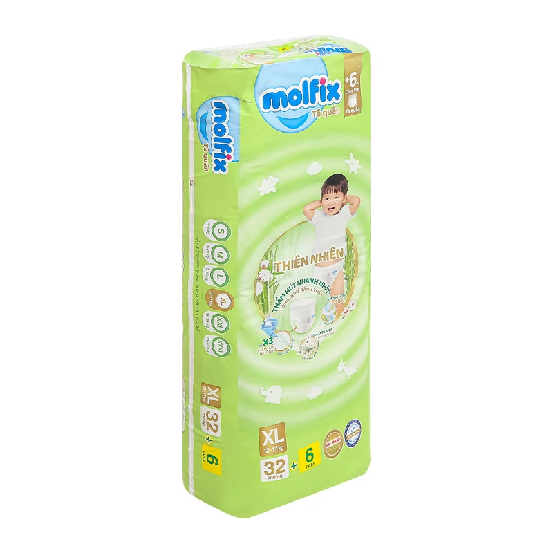 Tã quần Molfix thiên nhiên size XL 32 + 6 miếng (12 - 17 kg) 3