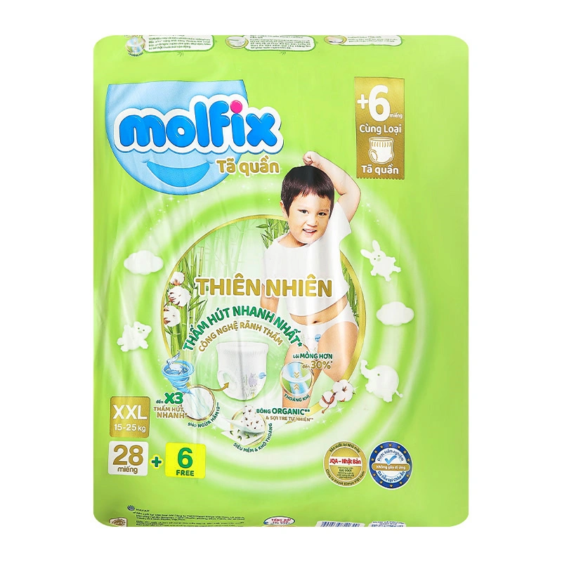 Tã quần Molfix thiên nhiên size XL 32 + 6 miếng (12 - 17 kg) 26