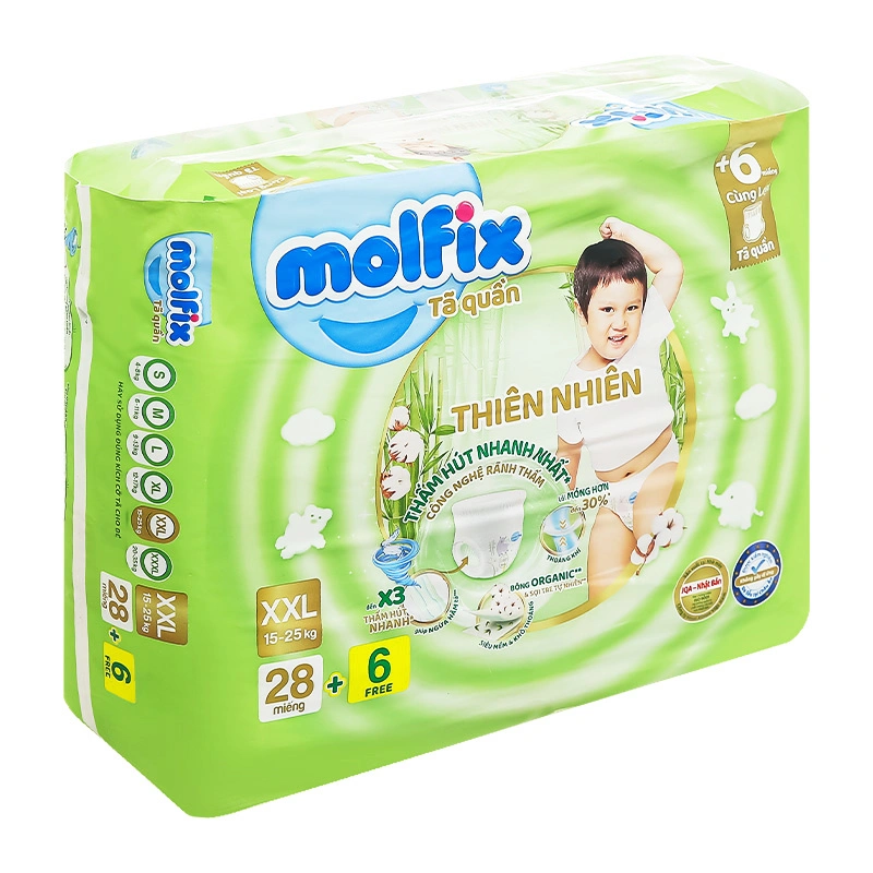 Tã quần Molfix thiên nhiên size XL 32 + 6 miếng (12 - 17 kg) 27
