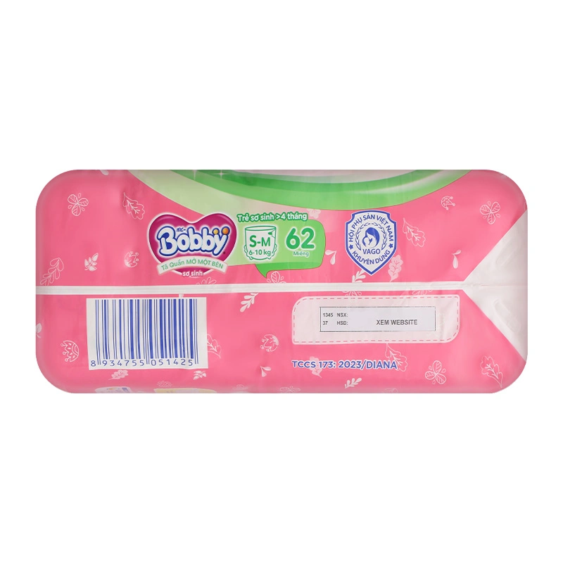Tã quần mở một bên Bobby size S-m 62 miếng (6 - 10 kg) 5