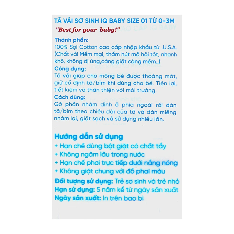 Set 3 tã vải sơ sinh IQ Baby họa tiết quả địa cầu size S2 (5 - 7 kg) 24