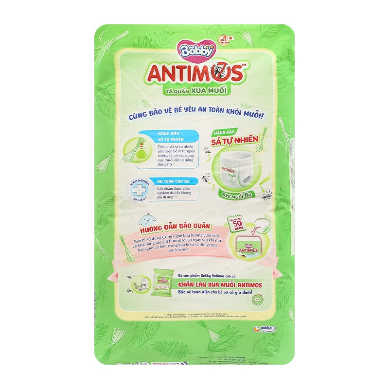 Tã quần Bobby Antimos xua muỗi size M 52 miếng (6 - 11 kg) 2
