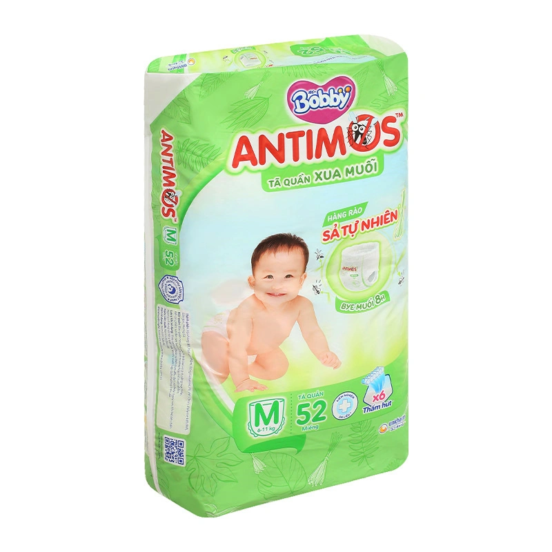 Tã quần Bobby Antimos xua muỗi size M 52 miếng (6 - 11 kg) 3