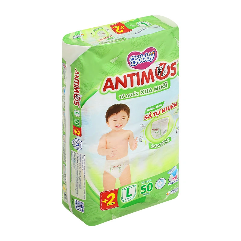 Tã quần Bobby Antimos xua muỗi size M 52 miếng (6 - 11 kg) 15
