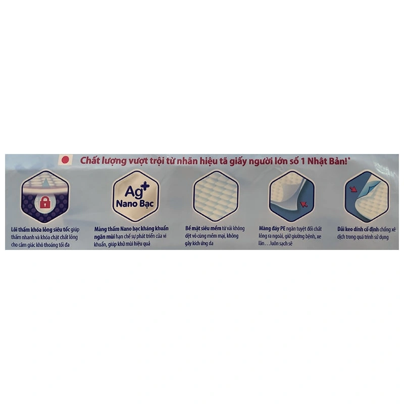 Tấm đệm lót Caryn siêu thấm size L 10 miếng 5