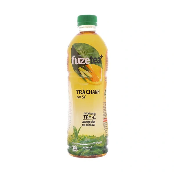 Lốc 6 chai nước trà Fuze Tea vị trà chanh và sả 450 ml 3