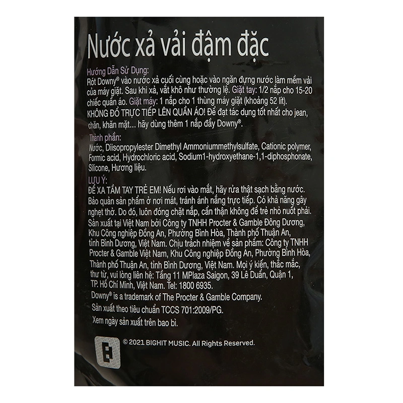 Nước xả Downy Huyền Bí hương mộc lan, hoa violet và hoa bưởi túi 1.58 lít 7