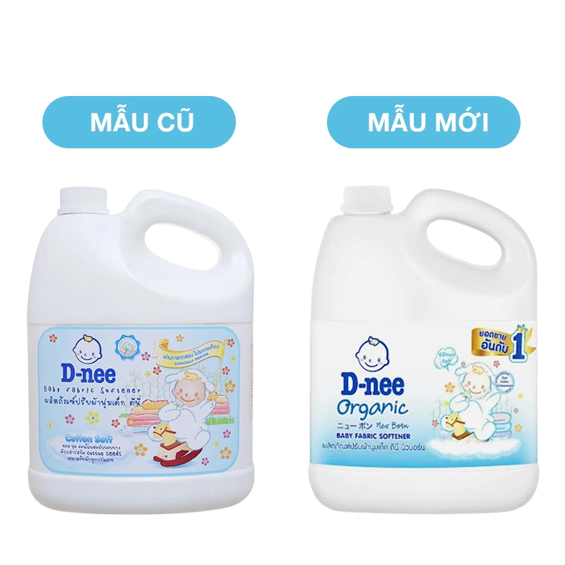 Nước xả quần áo cho bé D-nee Hồng hương hoa cỏ can 2.8 lít - Giao bao bì ngẫu nhiên 11