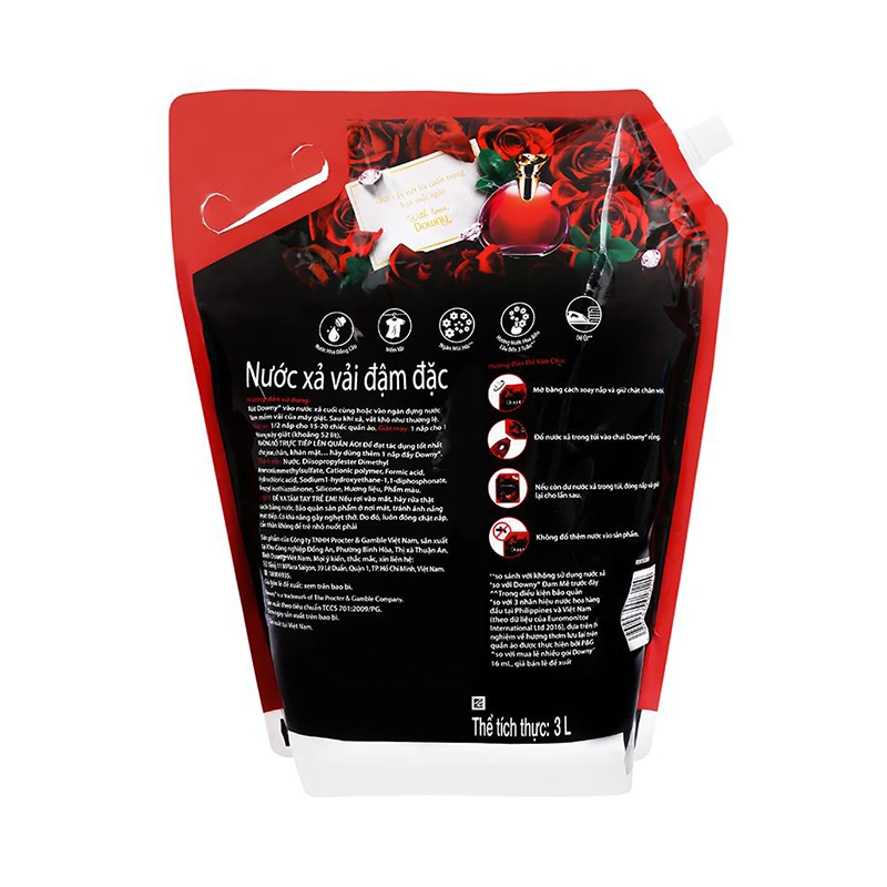 Nước xả Downy Đam Mê hương nước hoa túi 3 lít 2