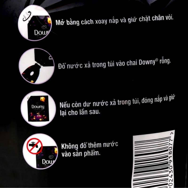 Nước xả Downy Huyền Bí hương mộc lan, hoa violet và hoa bưởi túi 1.58 lít 17