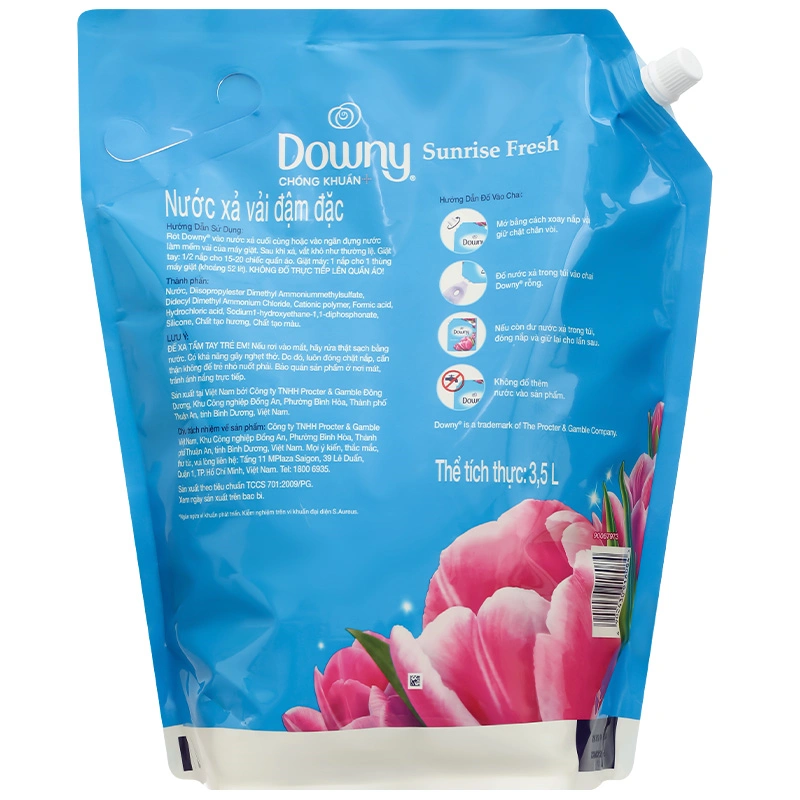 Nước xả Downy Chống Khuẩn hương nắng mai túi 3.5 lít 2