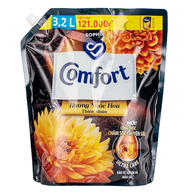 Nước xả Comfort Ultra Care hương nước hoa thiên nhiên Sophia túi 3.2 lít 1