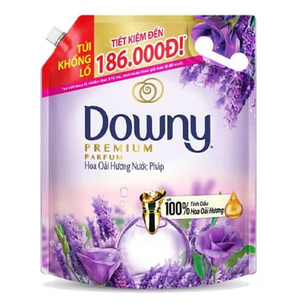Nước xả Downy Premium Parfum hương hoa oải hương túi 3 lít 1