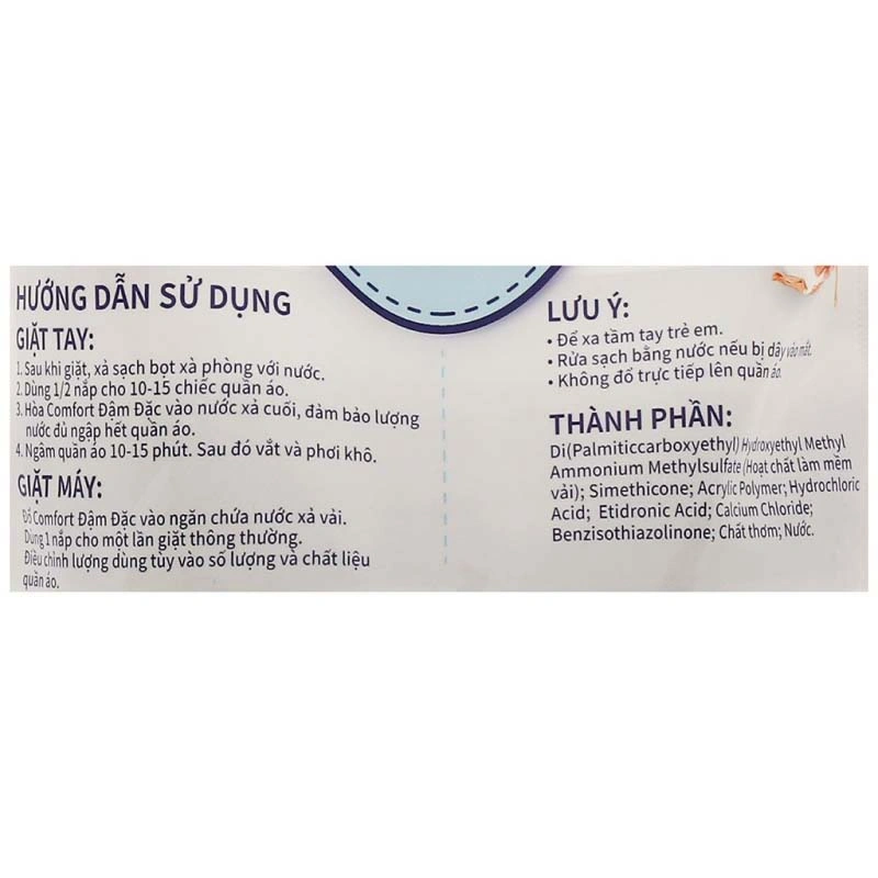 Nước xả quần áo cho bé Comfort cho da nhạy cảm hương phấn dịu nhẹ túi 1.8 lít 4