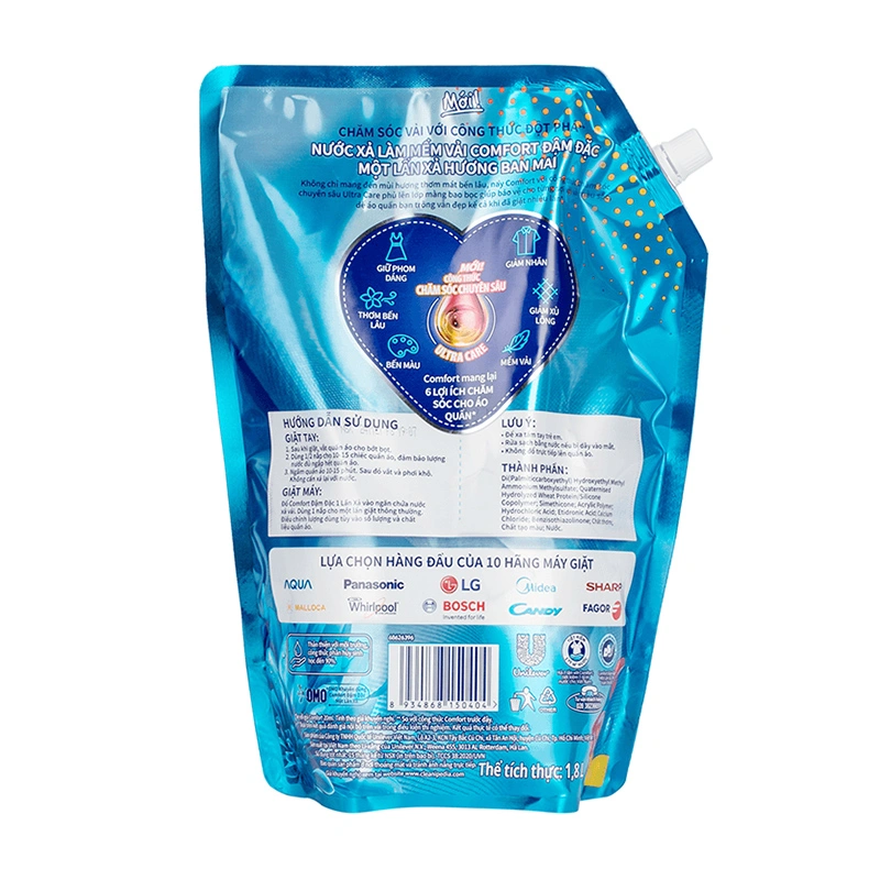 Nước xả Comfort 1 Lần Xả hương ban mai túi 3.8 lít 8