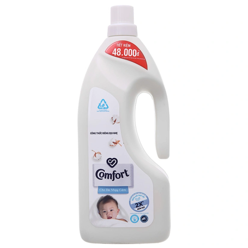 Nước xả quần áo cho bé Comfort cho da nhạy cảm hương phấn dịu nhẹ túi 1.8 lít 6