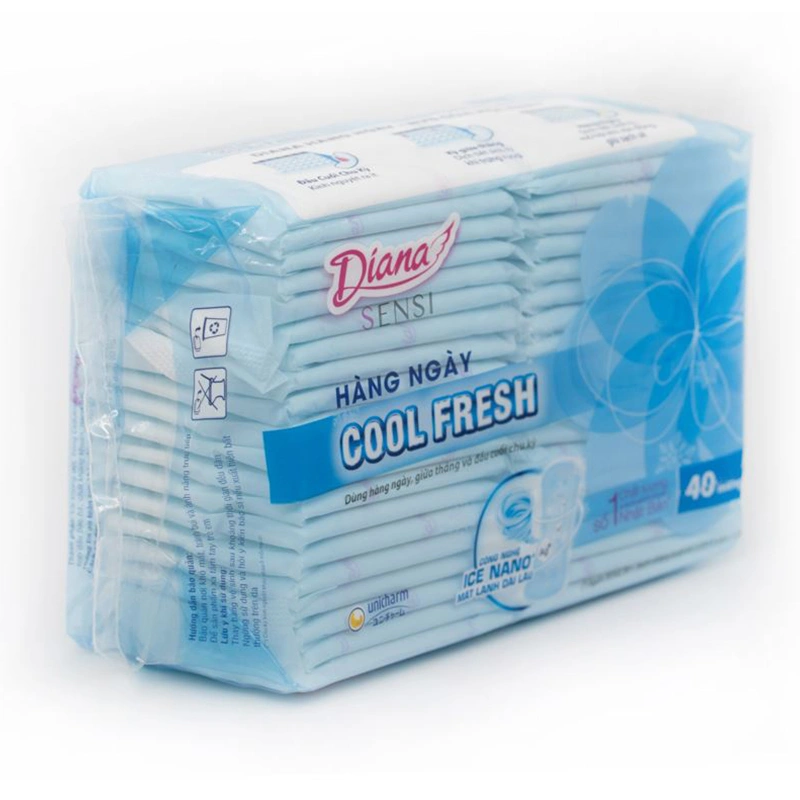 Băng vệ sinh hàng ngày Diana Sensi Cool Fresh mát lạnh không cánh 20 miếng 11