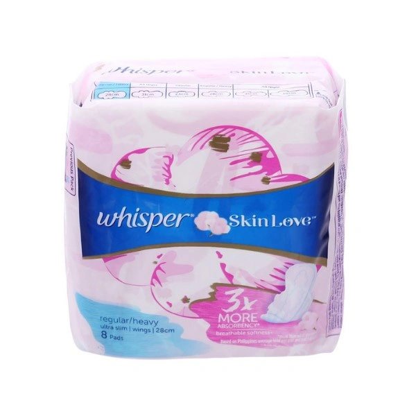 Băng vệ sinh ban ngày Whisper Skin Love siêu thấm có cánh 8 miếng 1