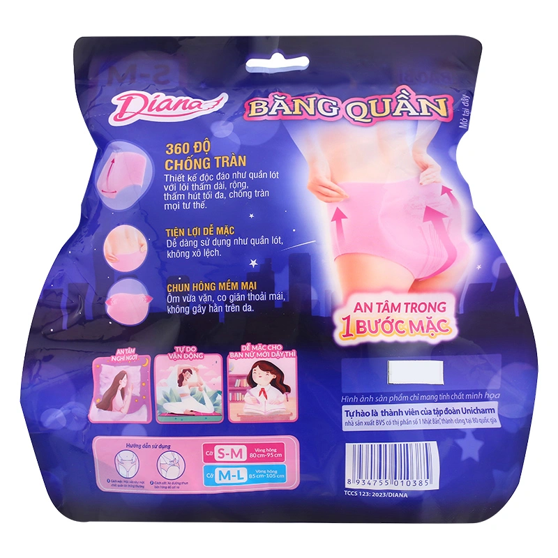 Băng quần ban đêm Diana chống tràn size M-L 2 miếng 8