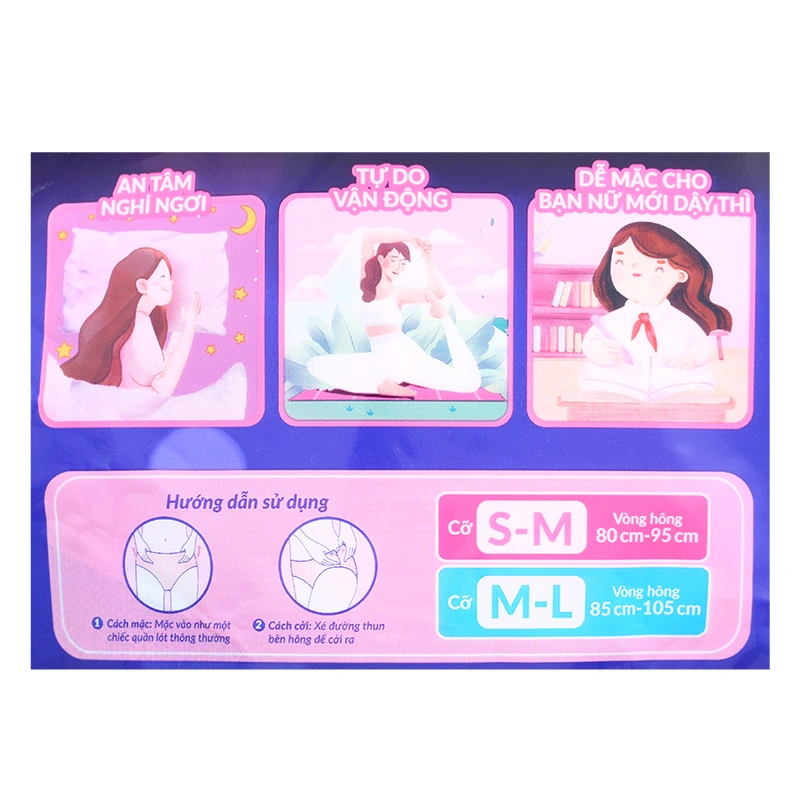 Băng quần ban đêm Diana chống tràn size M-L 2 miếng 11