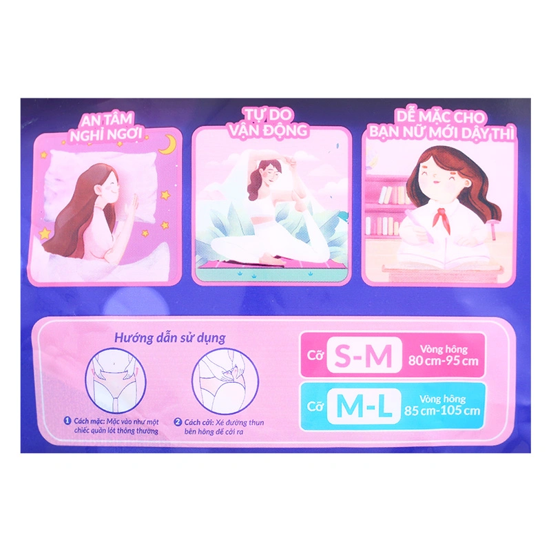 Băng quần ban đêm Diana chống tràn size M-L 2 miếng 5