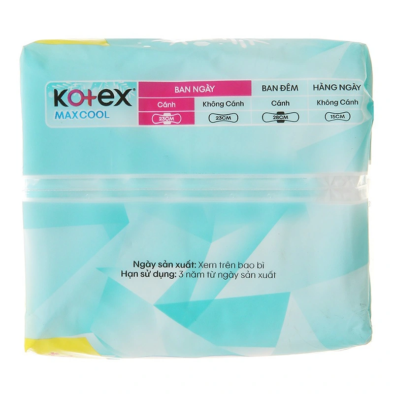 Băng vệ sinh ban ngày Kotex Maxcool siêu mỏng có cánh 20 miếng 4