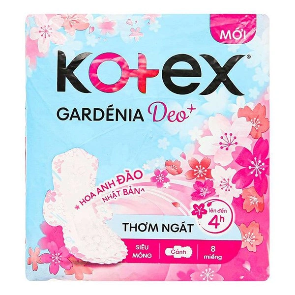 Băng vệ sinh ban ngày Kotex Gardénia siêu mỏng có cánh 8 miếng 1