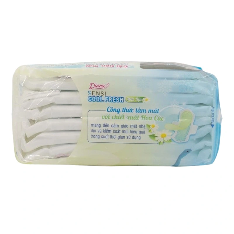 Combo 3 băng vệ sinh ban ngày Diana Sensi Cool Fresh mát dịu có cánh 8 miếng/bịch 4