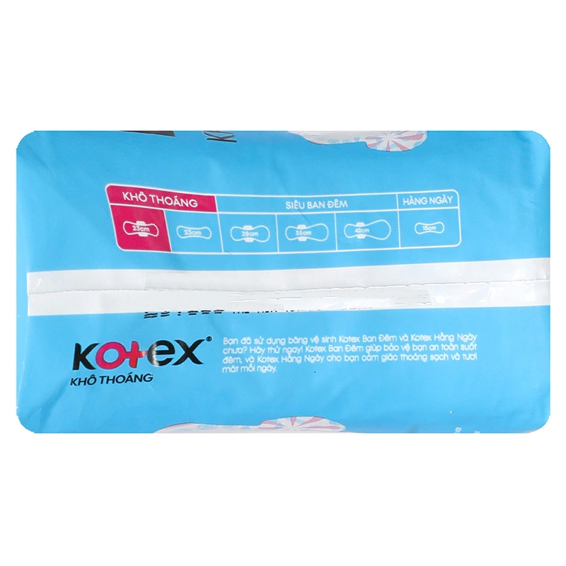 Băng vệ sinh ban ngày Kotex Khô Thoáng chống tràn có cánh 8 miếng 6