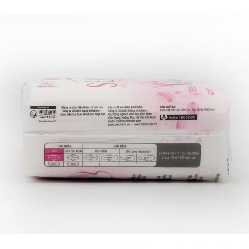 Băng vệ sinh ban ngày Diana Sensi Khô Thoáng siêu mỏng có cánh 8 miếng 7