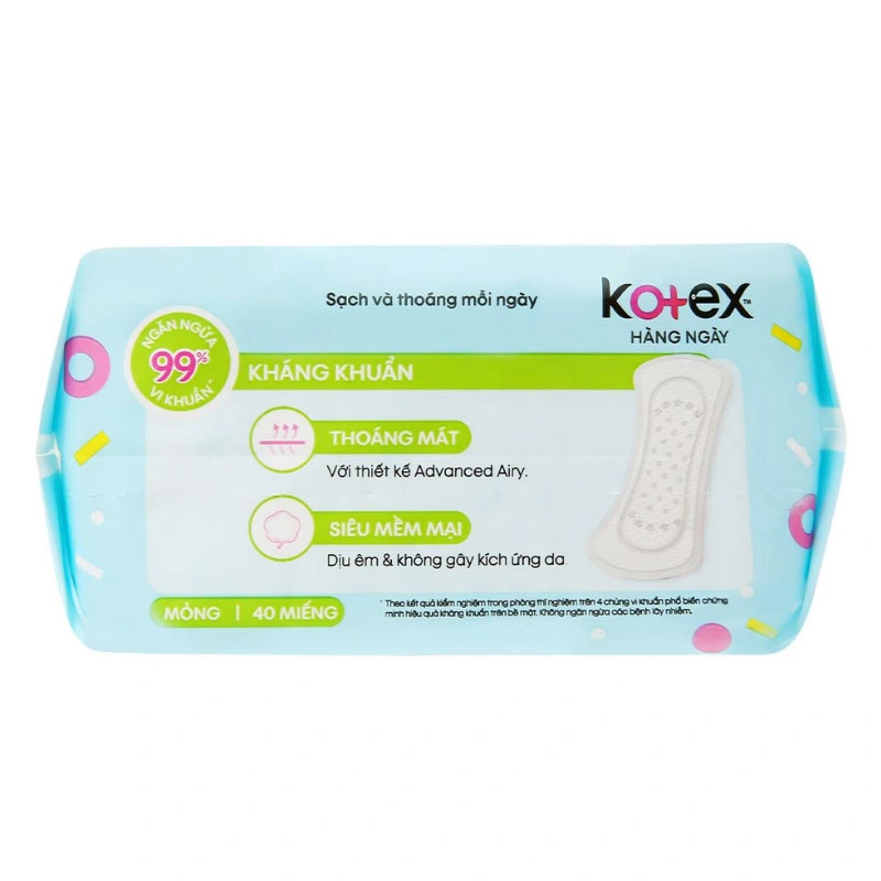 Băng vệ sinh hàng ngày Kotex Kháng Khuẩn mỏng không cánh 20 miếng 6