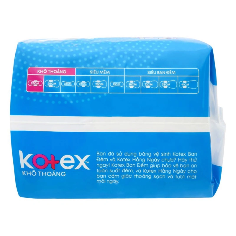 Combo 2 băng vệ sinh ban ngày Kotex Khô Thoáng chống tràn có cánh 16 miếng/bịch 11