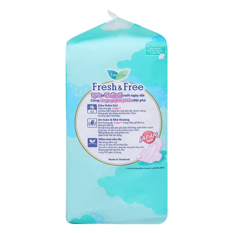 Combo 2 băng vệ sinh ban ngày Laurier Fresh & Free siêu mỏng có cánh 20 miếng/bịch 11