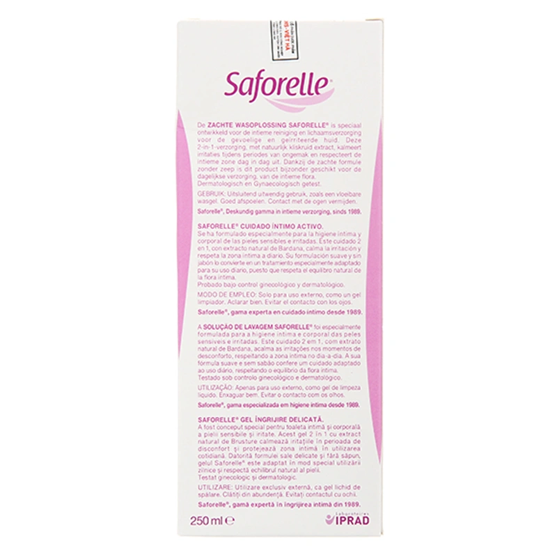 Dung dịch vệ sinh phụ nữ Saforelle Gentle Cleansing Care hương dịu nhẹ 250 ml 3