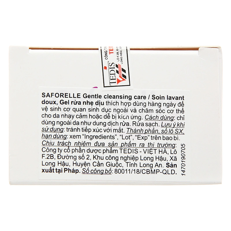Dung dịch vệ sinh phụ nữ Saforelle Gentle Cleansing Care hương dịu nhẹ 250 ml 7