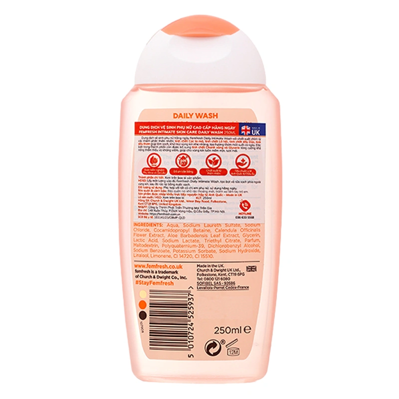 Dung dịch vệ sinh phụ nữ Femfresh Ultimate Care Soothing Wash hương hoa cúc 250 ml 5