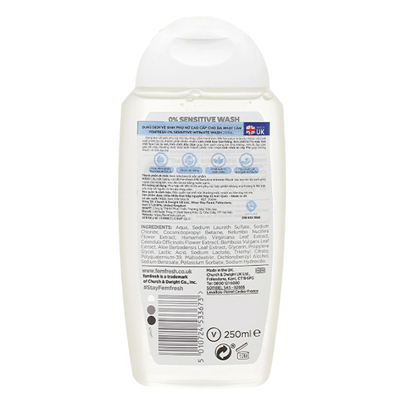Dung dịch vệ sinh phụ nữ Femfresh Ultimate Care Soothing Wash hương hoa cúc 250 ml 8