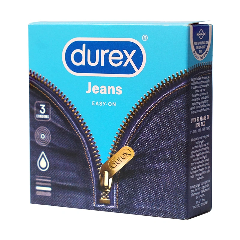 Hộp 3 cái bao cao su Durex Jeans 52.5 mm 2
