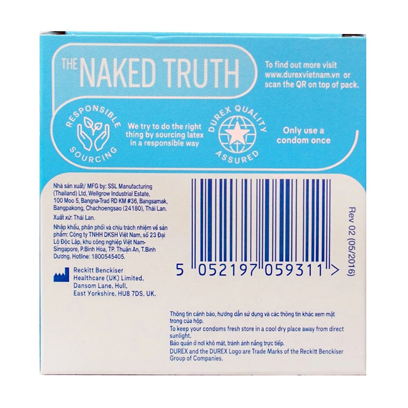 Hộp 3 cái bao cao su Durex Jeans 52.5 mm 4