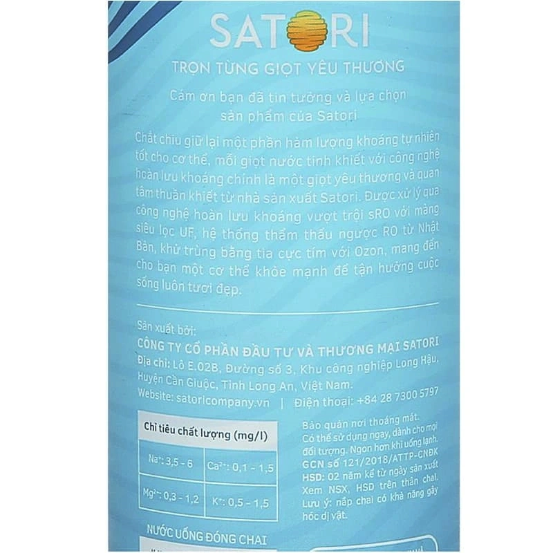 Nước tinh khiết Satori 500 ml 4