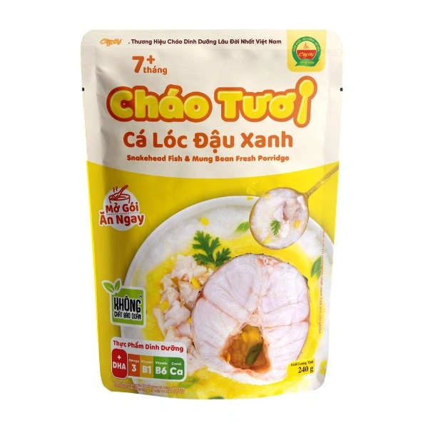 Cháo tươi Cây Thị vị cá lóc, đậu xanh gói 240g (từ 7 tháng) 1