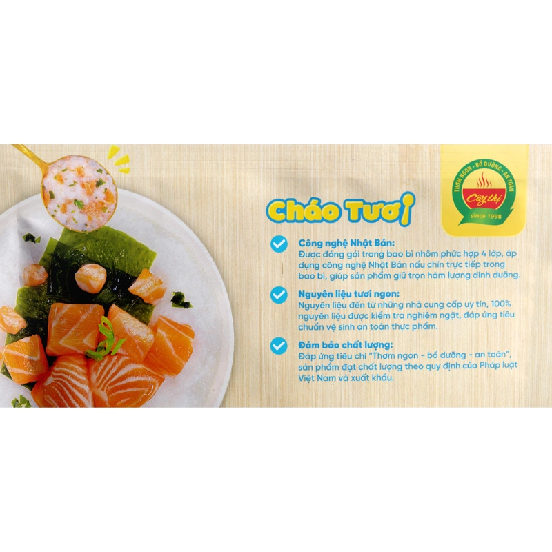 Combo 3 gói cháo tươi Cây Thị vị cá hồi, rong biển 240g (từ 7 tháng) 7