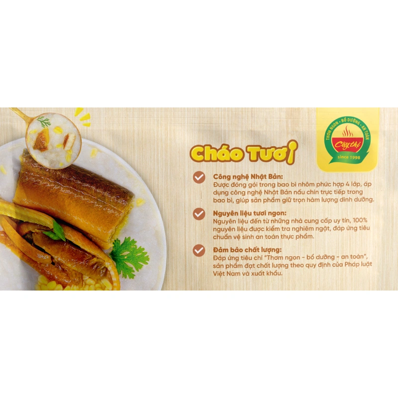 Cháo tươi Cây Thị vị lươn, đậu xanh gói 240g (từ 7 tháng) 3