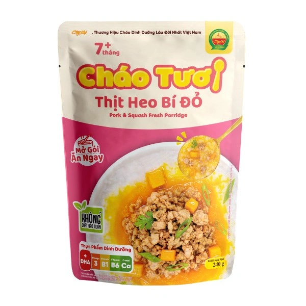 Cháo tươi Cây Thị vị thịt heo, bí đỏ